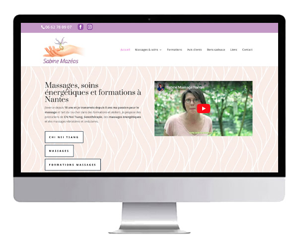 site Sabine Mazeas, massage